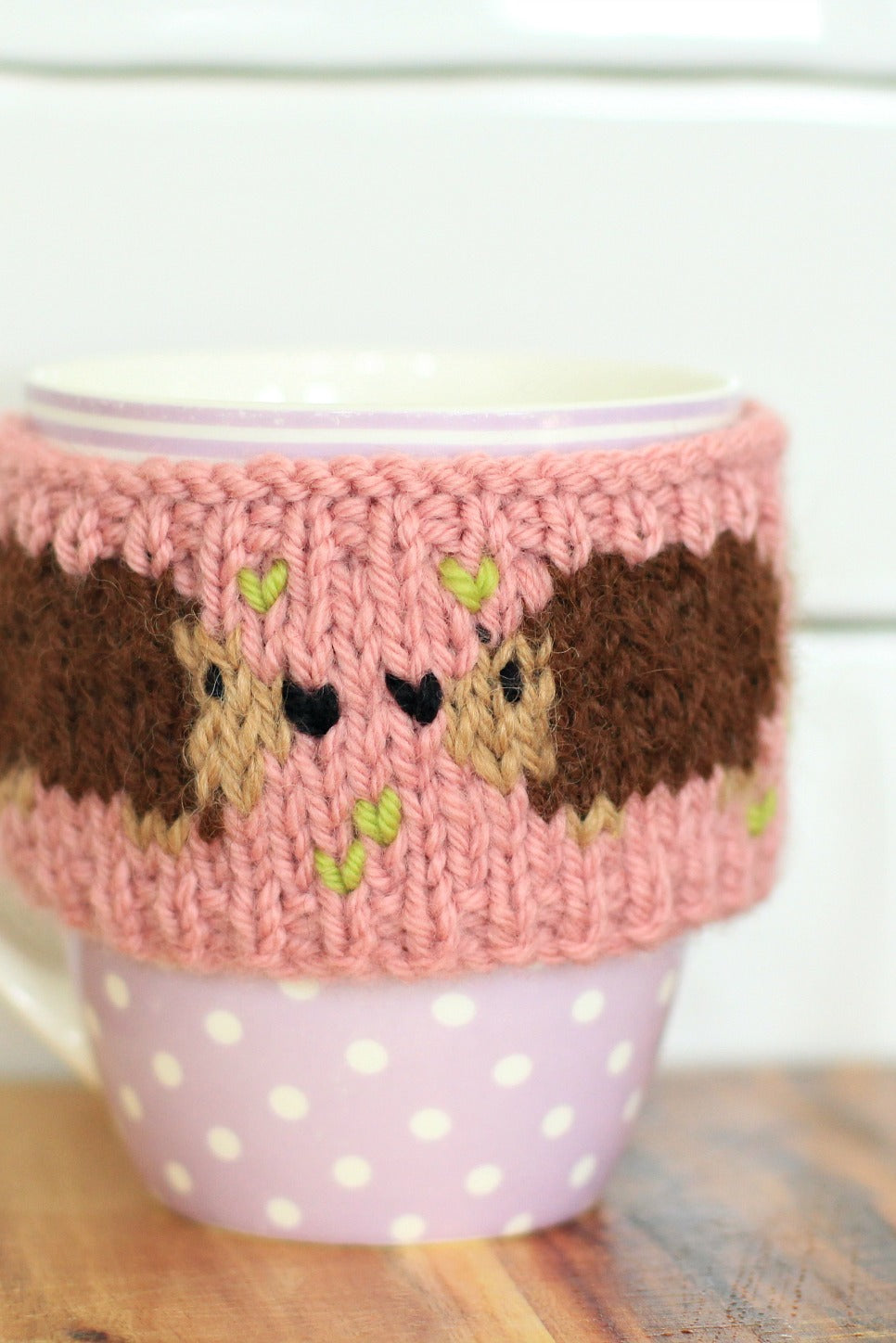 Happy Hedgehogs Mug Cosy | PDF Knitting Pattern