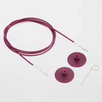 KnitPro Interchangeable Cables | Purple Stainless Steel